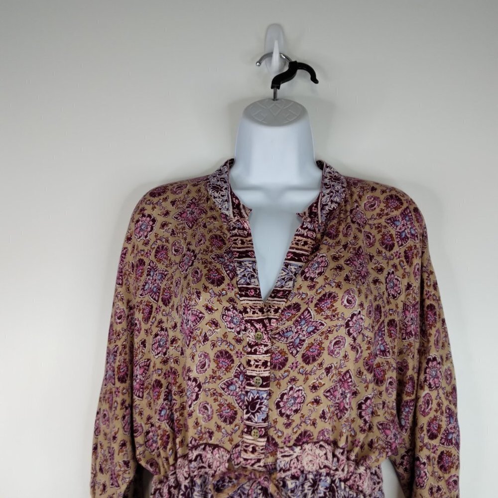 Billabong Paisley Floral Printed Tunic Dress Size M - Picture 2 of 12